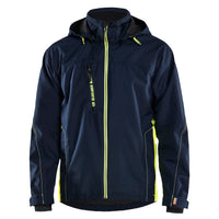 Blaklader 4790 Shell Jacket Dark Navy Blue Hi Vis Yellow Front