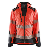 Blaklader 4791 Womens Hi Vis Softshell Jacket Hi Vis Red Black Main