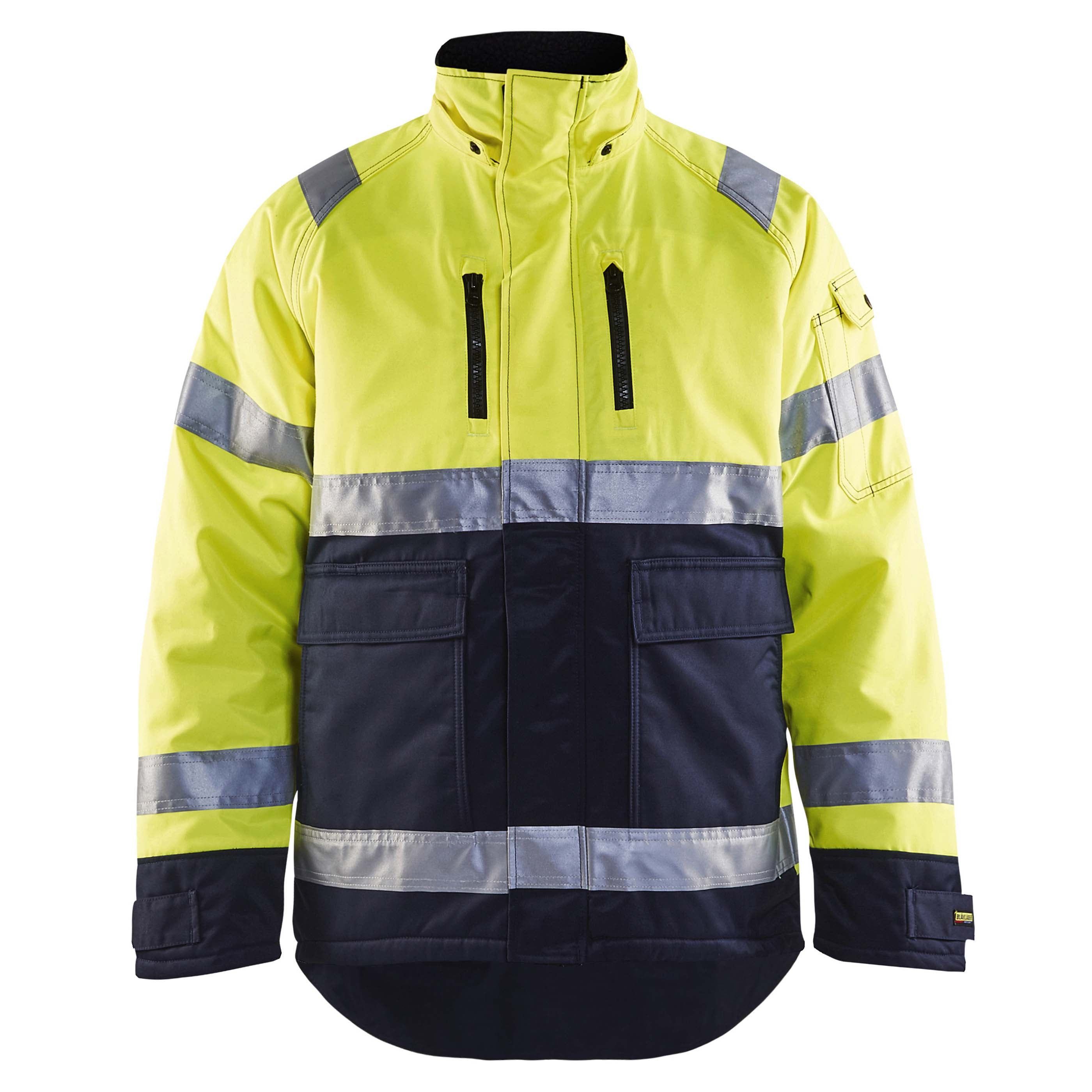 Blaklader 4828 Hi-Vis Yellow/Navy Blue Winter Jacket | Start Safety UK