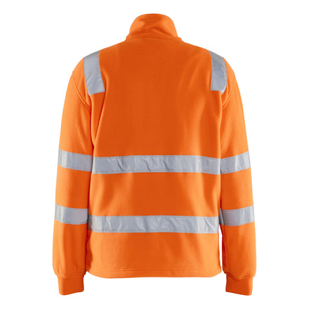 Blaklader 4833 Hi Vis Fleece Jacket Hi Vis Orange Navy Blue Back