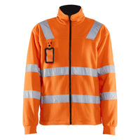 Blaklader 4833 Hi Vis Fleece Jacket Hi Vis Orange Navy Blue Main