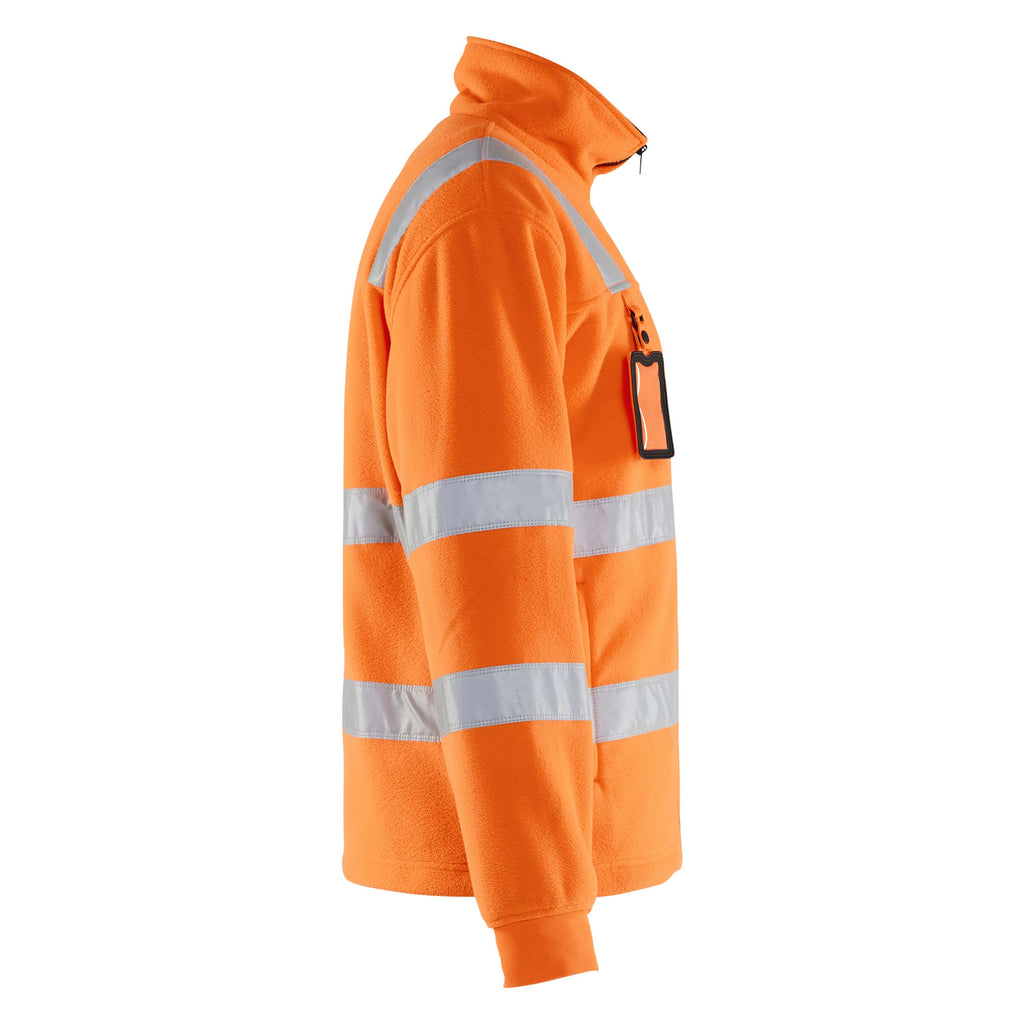 Blaklader 4833 Hi Vis Fleece Jacket Hi Vis Orange Navy Blue Right