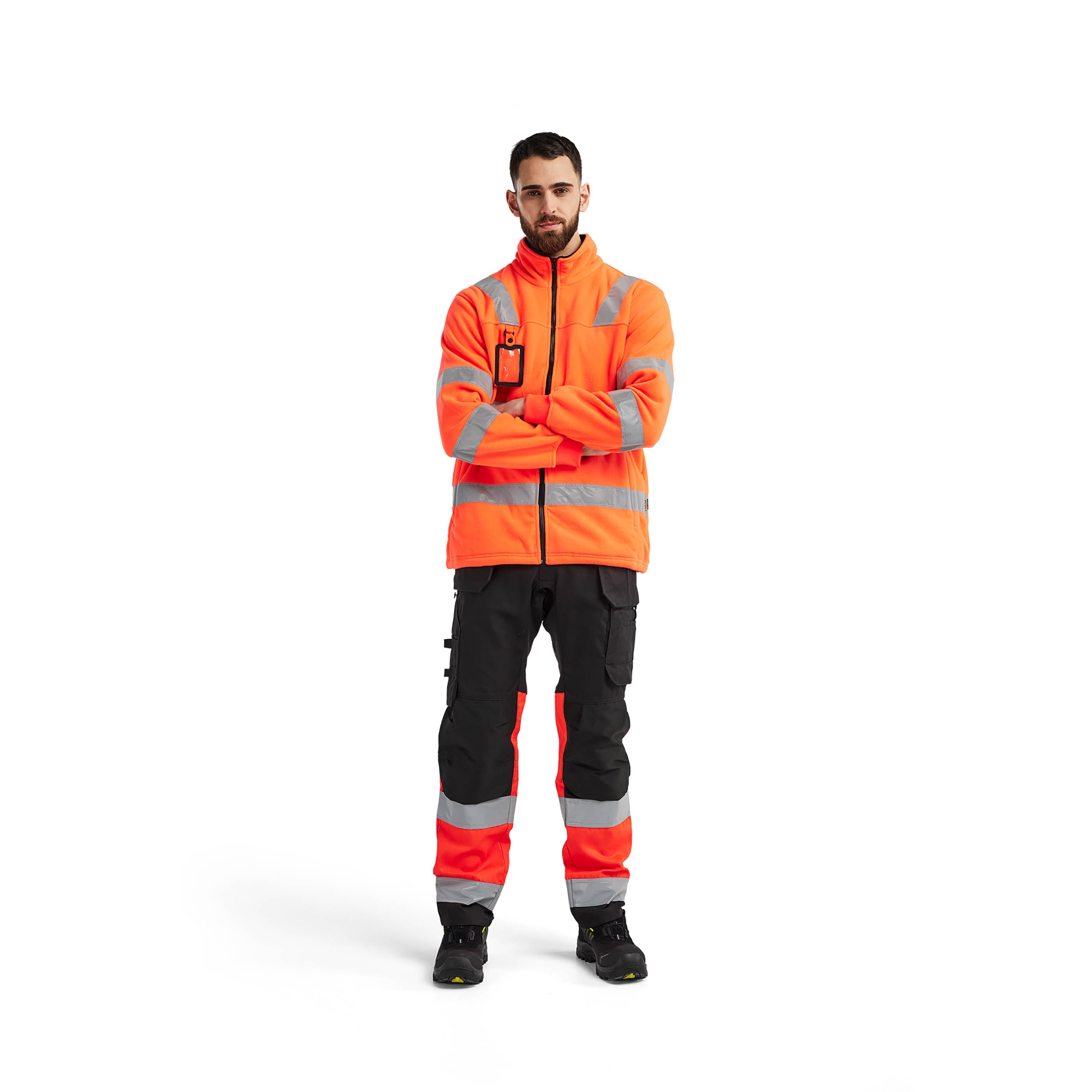 Blaklader 4833 Hi-Vis Red Fleece Jacket | Start Safety UK