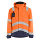 Blaklader 4837 Hi Vis Waterproof Jacket Hi Vis Orange Navy Blue Main