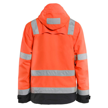 Blaklader 4837 Hi Vis Waterproof Jacket Hi Vis Red Black Back