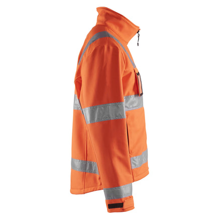 Blaklader 4838 Hi Vis Softshell Jacket Hi Vis Orange Navy Blue Right