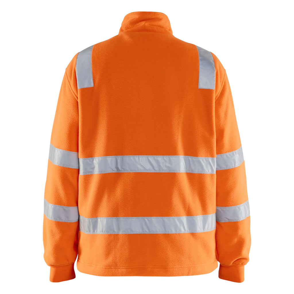 Blaklader 4853 Hi Vis Fleece Jacket Hi Vis Orange Navy Blue Back