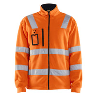 Blaklader 4853 Hi Vis Fleece Jacket Hi Vis Orange Navy Blue Main