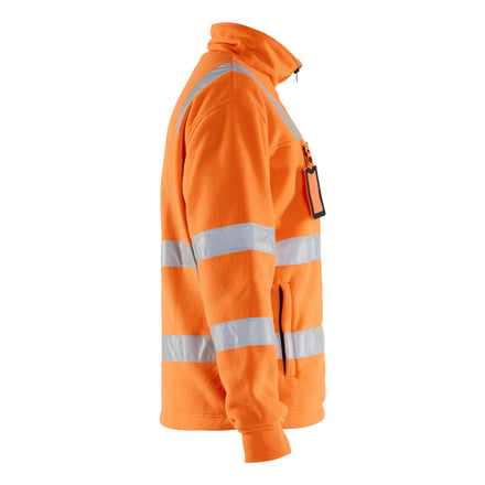 Blaklader 4853 Hi Vis Fleece Jacket Hi Vis Orange Navy Blue Right