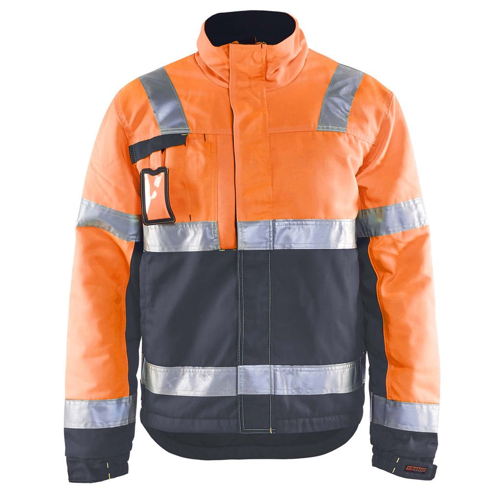 Blaklader 4862 Hi Vis Winter Jacket Hi Vis Orange Grey Main