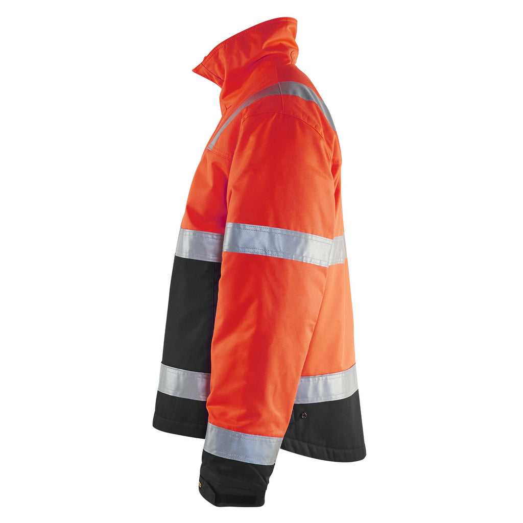 Blaklader 4862 Hi Vis Winter Jacket Hi Vis Red Black Left