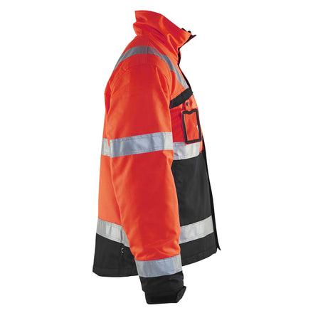 Blaklader 4862 Hi Vis Winter Jacket Hi Vis Red Black Right