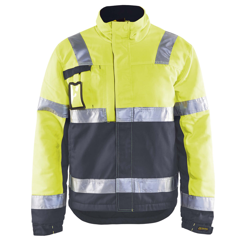 Blaklader 4862 Hi Vis Winter Jacket Hi Vis Yellow Grey Main