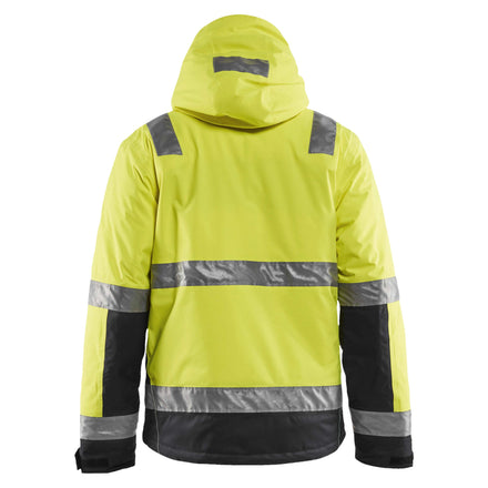 Blaklader 4870 Hi Vis Winter Jacket Hi Vis Yellow Black Back