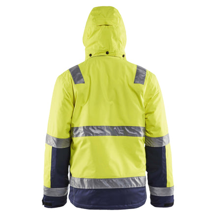 Blaklader 4870 Hi Vis Winter Jacket Hi Vis Yellow Navy Blue Feature