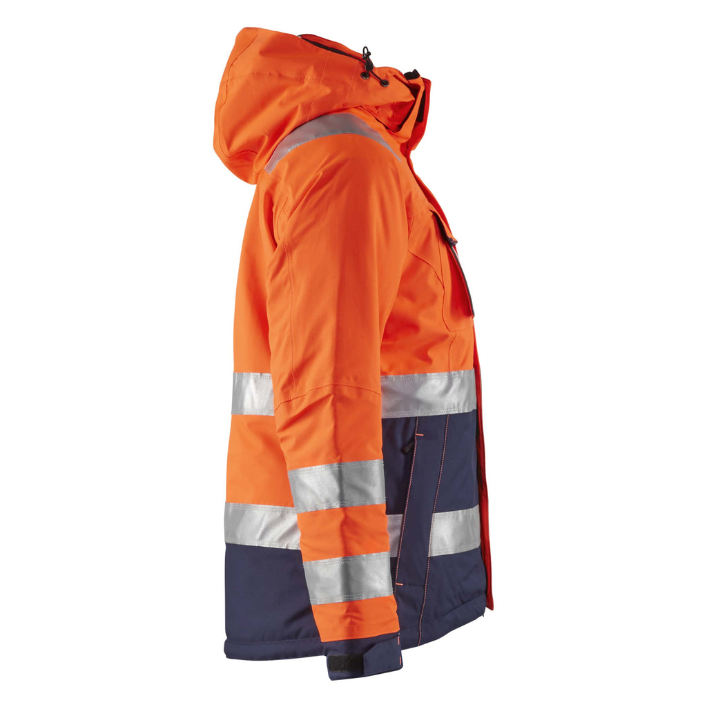 Blaklader 4872 Womens Hi Vis Winter Jacket Hi Vis Orange Navy Blue Right