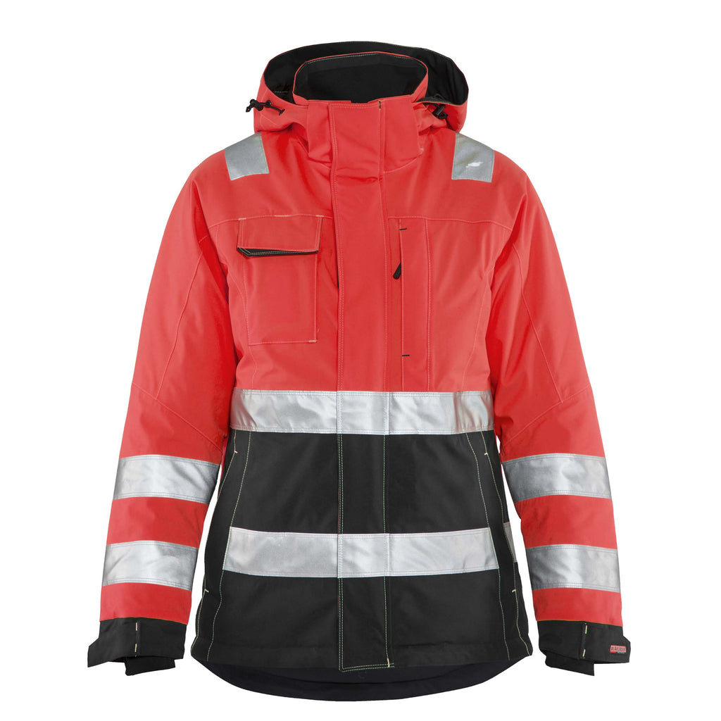 Blaklader 4872 Womens Hi Vis Winter Jacket Hi Vis Red Black Main