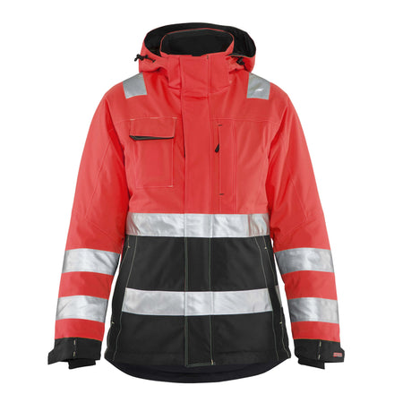 Blaklader 4872 Womens Hi Vis Winter Jacket Hi Vis Red Black Main