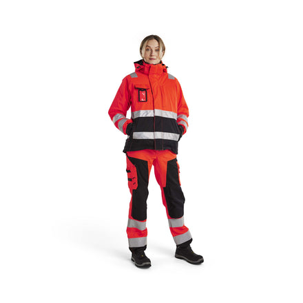 Blaklader 4872 Womens Hi Vis Winter Jacket Hi Vis Red Black Model