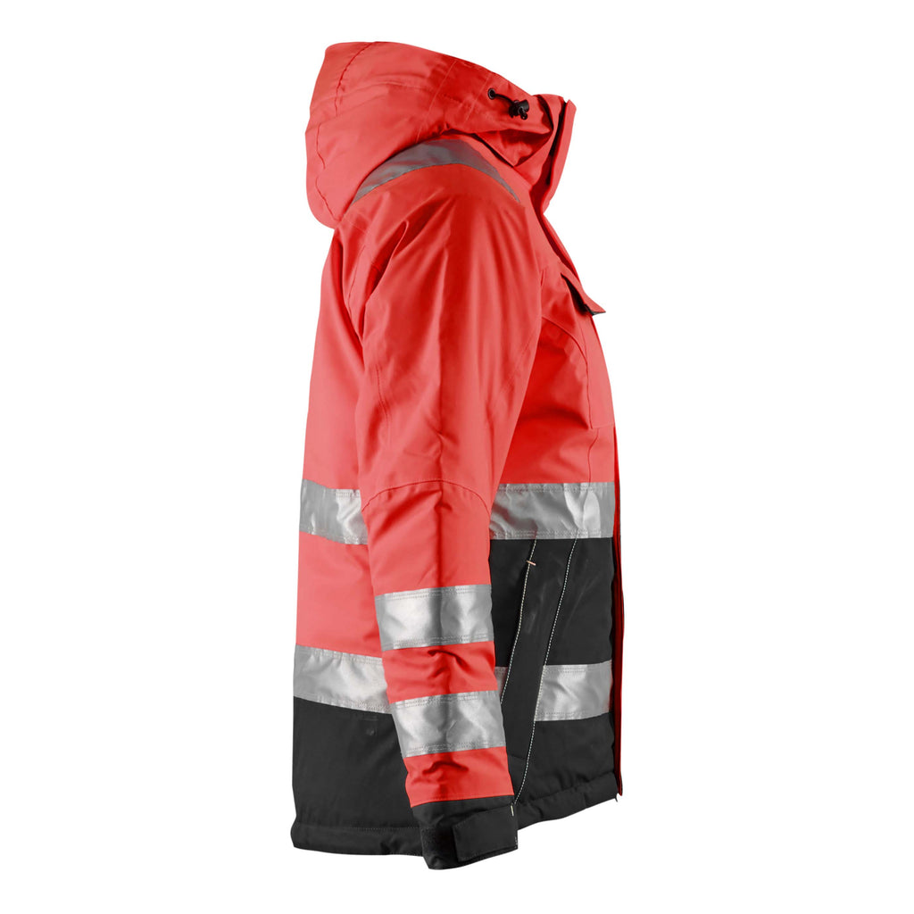 Blaklader 4872 Womens Hi Vis Winter Jacket Hi Vis Red Black Right