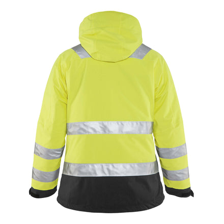 Blaklader 4872 Womens Hi Vis Winter Jacket Hi Vis Yellow Black Back