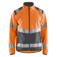 Blaklader 4877 Hi Vis Softshell Jacket Hi Vis Orange Grey Main