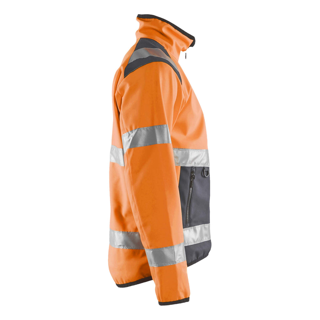 Blaklader 4877 Hi Vis Softshell Jacket Hi Vis Orange Grey Right