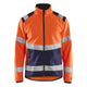 Blaklader 4877 Hi Vis Softshell Jacket Hi Vis Orange Navy Blue Main