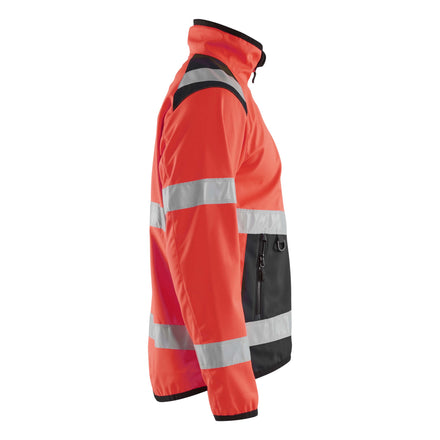 Blaklader 4877 Hi Vis Softshell Jacket Hi Vis Red Black Right