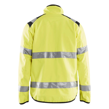 Blaklader 4877 Hi Vis Softshell Jacket Hi Vis Yellow Black Back