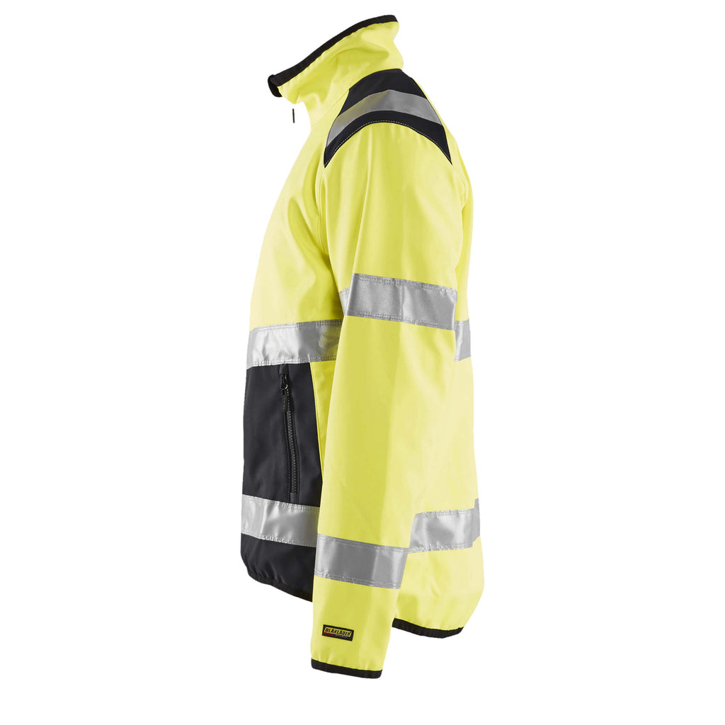 Blaklader 4877 Hi Vis Softshell Jacket Hi Vis Yellow Black Left