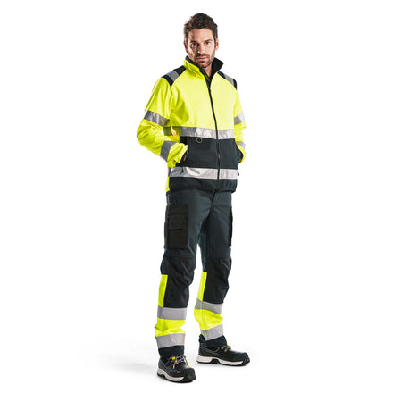 Blaklader 4877 Hi Vis Softshell Jacket Hi Vis Yellow Black Model