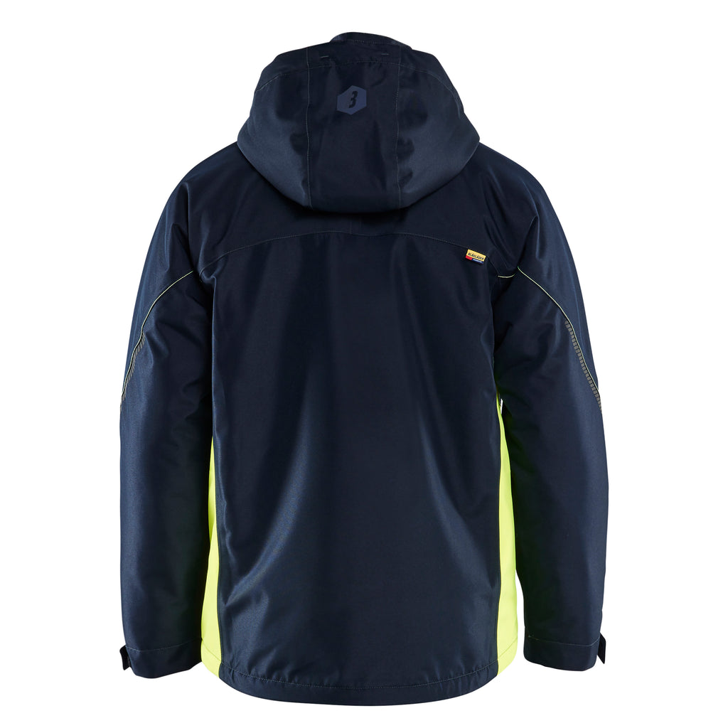 Blaklader 4890 Dark Navy Blue/Hi-Vis Yellow Lightweight Lined Winter Jacket