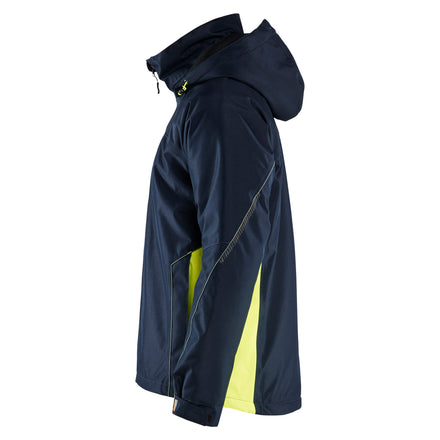 Blaklader 4890 Dark Navy Blue/Hi-Vis Yellow Lightweight Lined Winter Jacket