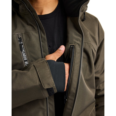 Blaklader 4890 Lightweight Lined Winter Jacket Dark Olive Green Black Feature 4