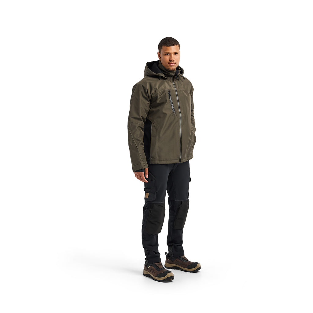 Blaklader 4890 Lightweight Lined Winter Jacket Dark Olive Green Black Model