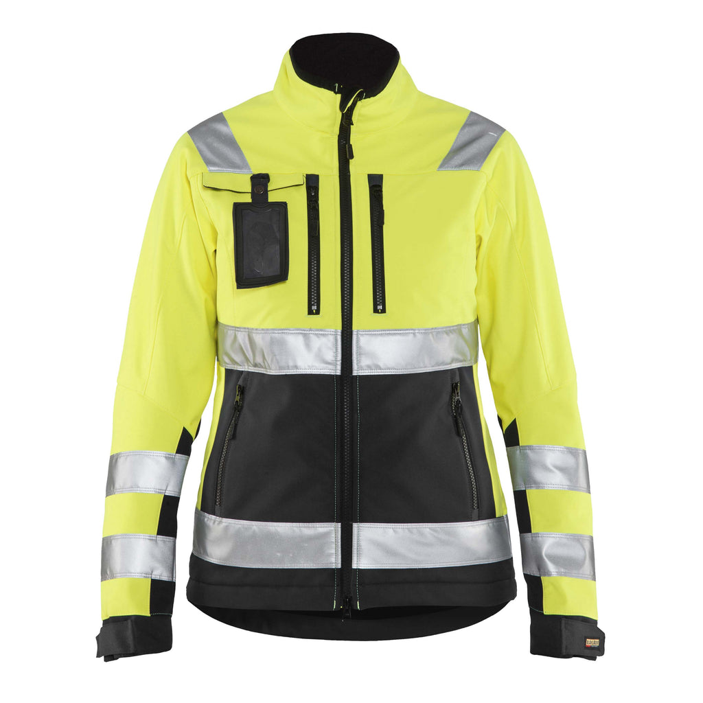 Blaklader 4902 Womens Hi Vis Softshell Jacket Hi Vis Yellow Black Main