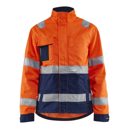 Blaklader 4903 Womens Hi Vis Jacket Hi Vis Orange Navy Blue Main