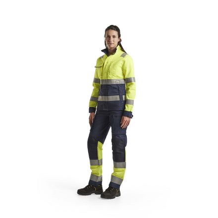 Blaklader 4903 Womens Hi Vis Jacket Hi Vis Yellow Navy Blue Model