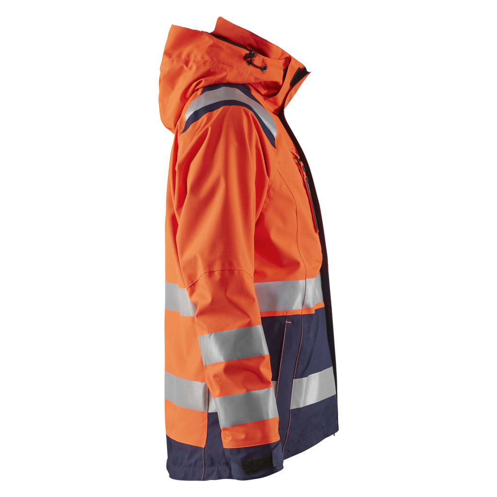 Blaklader 4904 Womens Hi Vis Shell Jacket Hi Vis Orange Navy Blue Right