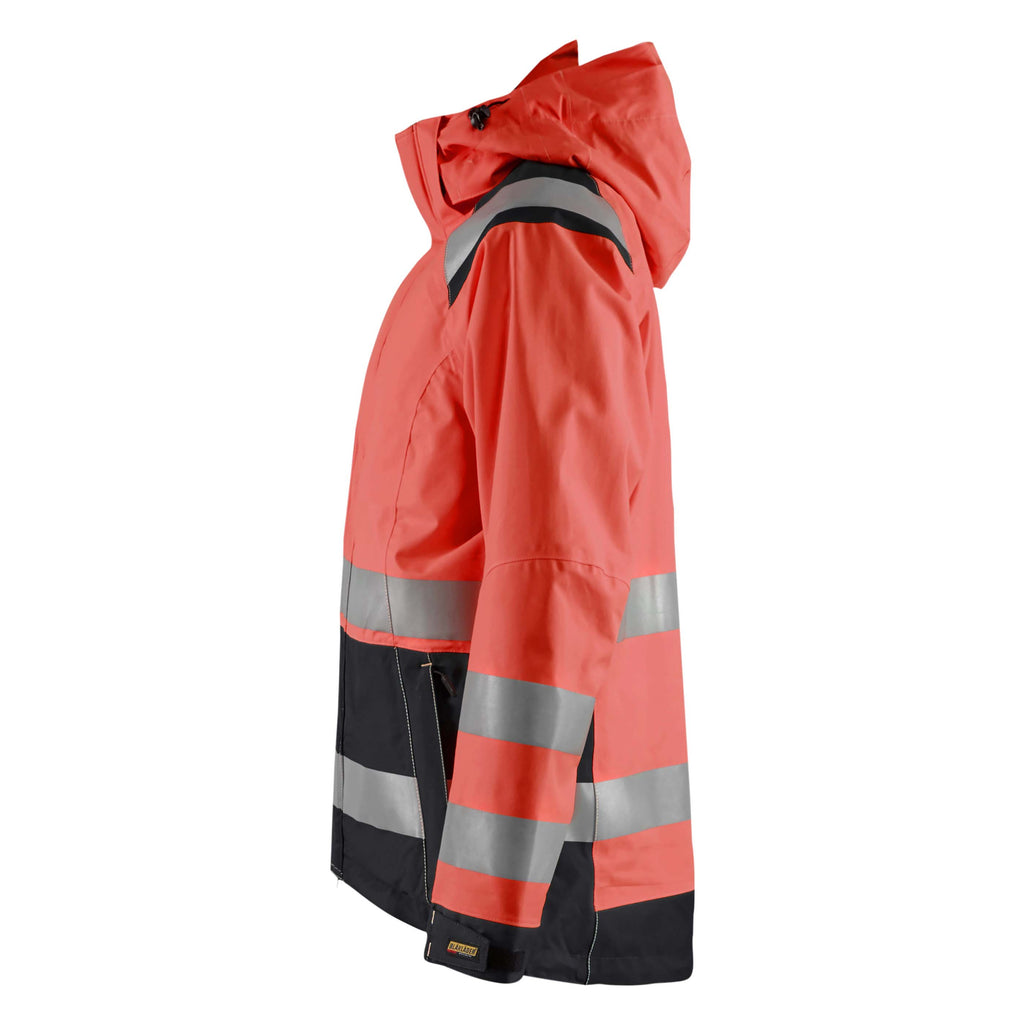 Blaklader 4904 Womens Hi Vis Shell Jacket Hi Vis Red Black Left