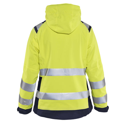 Blaklader 4904 Womens Hi Vis Shell Jacket Hi Vis Yellow Black Back