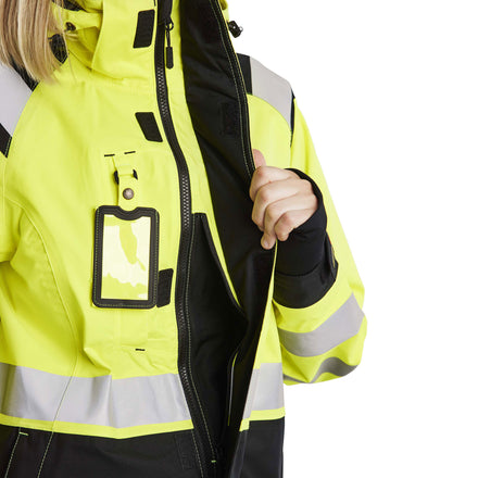 Blaklader 4904 Womens Hi Vis Shell Jacket Hi Vis Yellow Black Feature 2