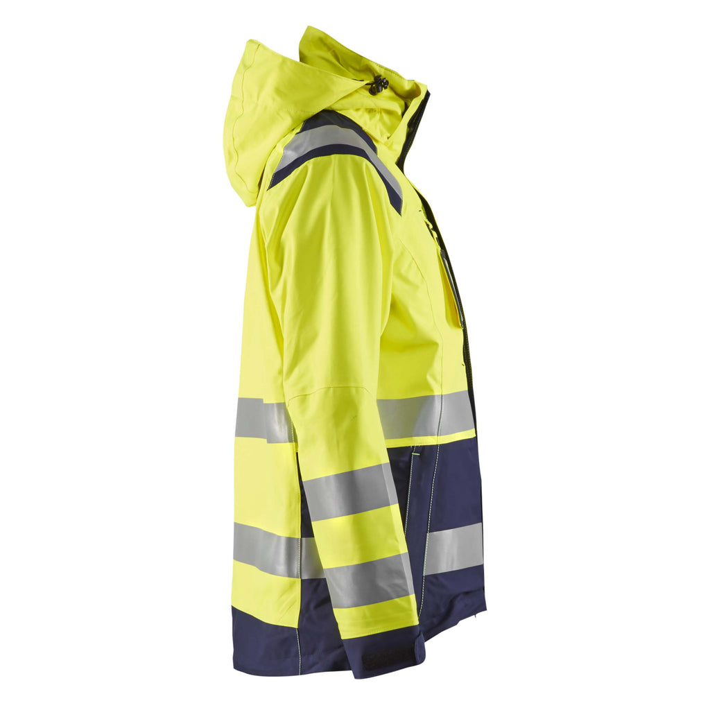 Blaklader 4904 Womens Hi Vis Shell Jacket Hi Vis Yellow Navy Blue Right