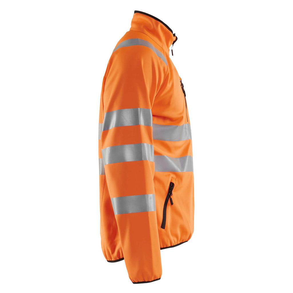 Blaklader 4906 Hi Vis Softshell Jacket Hi Vis Orange Navy Blue Right