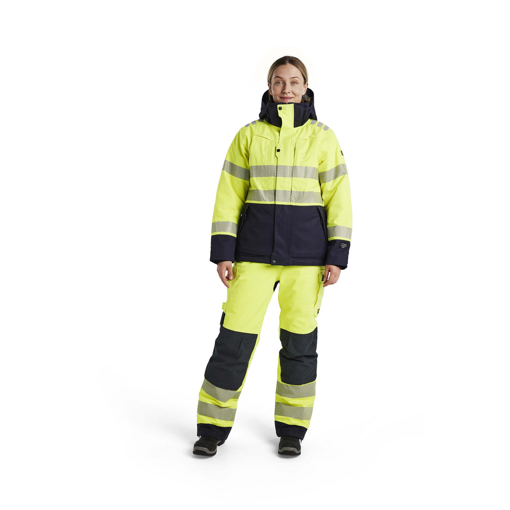 Blaklader 4917 Womens Multinorm Winter Jacket Hi Vis Yellow Navy Blue 2 Model