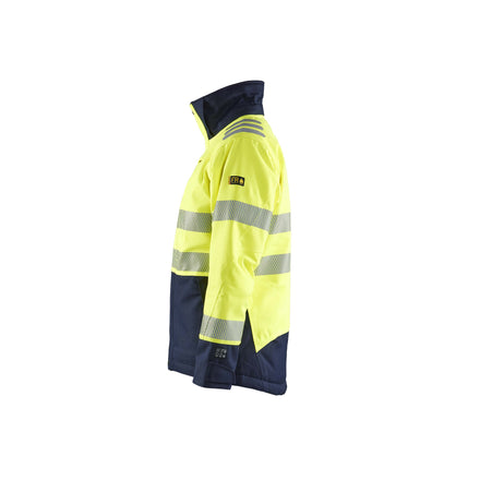 Blaklader 4917 Womens Multinorm Winter Jacket Hi Vis Yellow Navy Blue Left