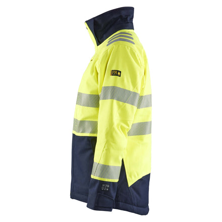 Blaklader 4917 Womens Multinorm Winter Jacket Hi Vis Yellow Navy Blue Left