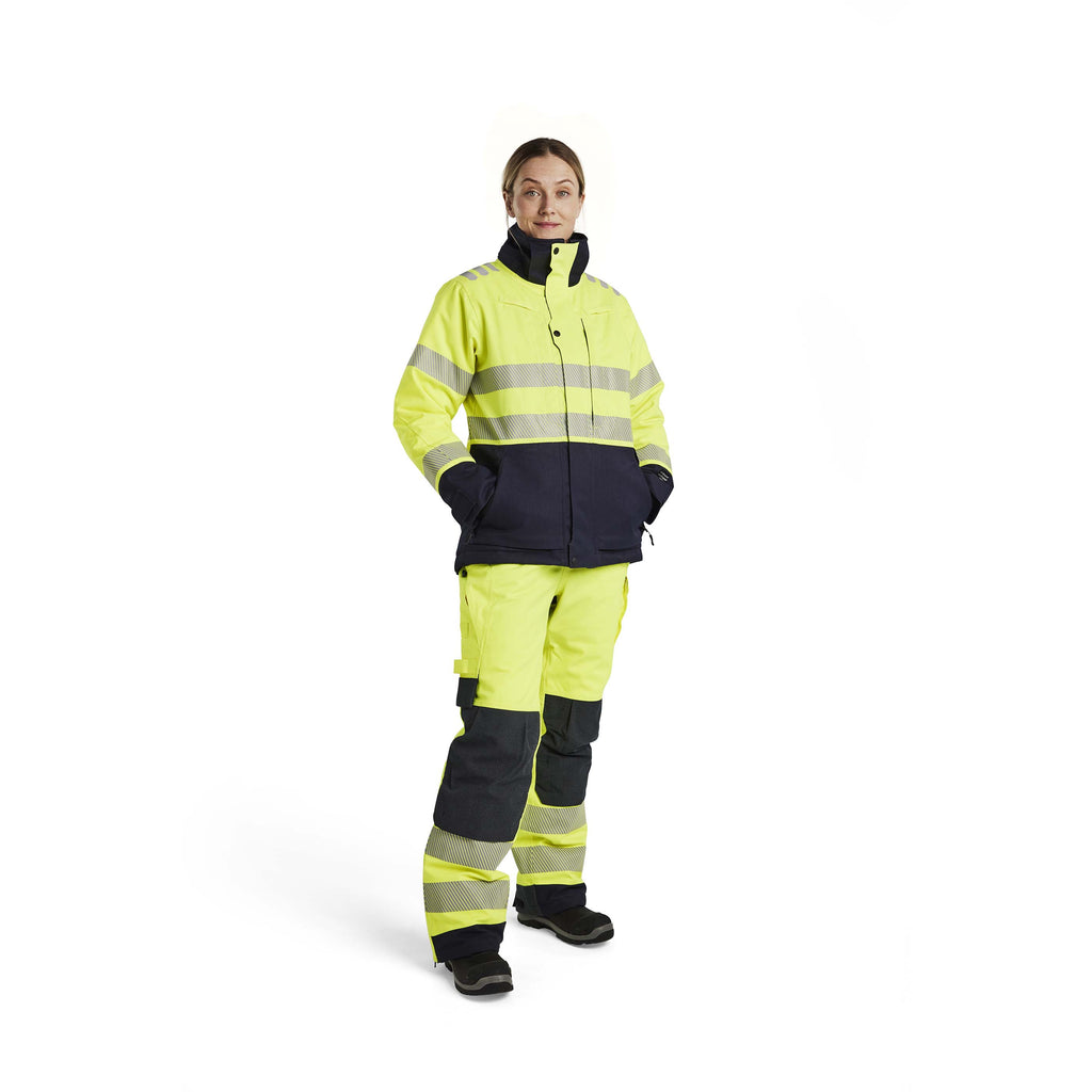 Blaklader 4917 Womens Multinorm Winter Jacket Hi Vis Yellow Navy Blue Model