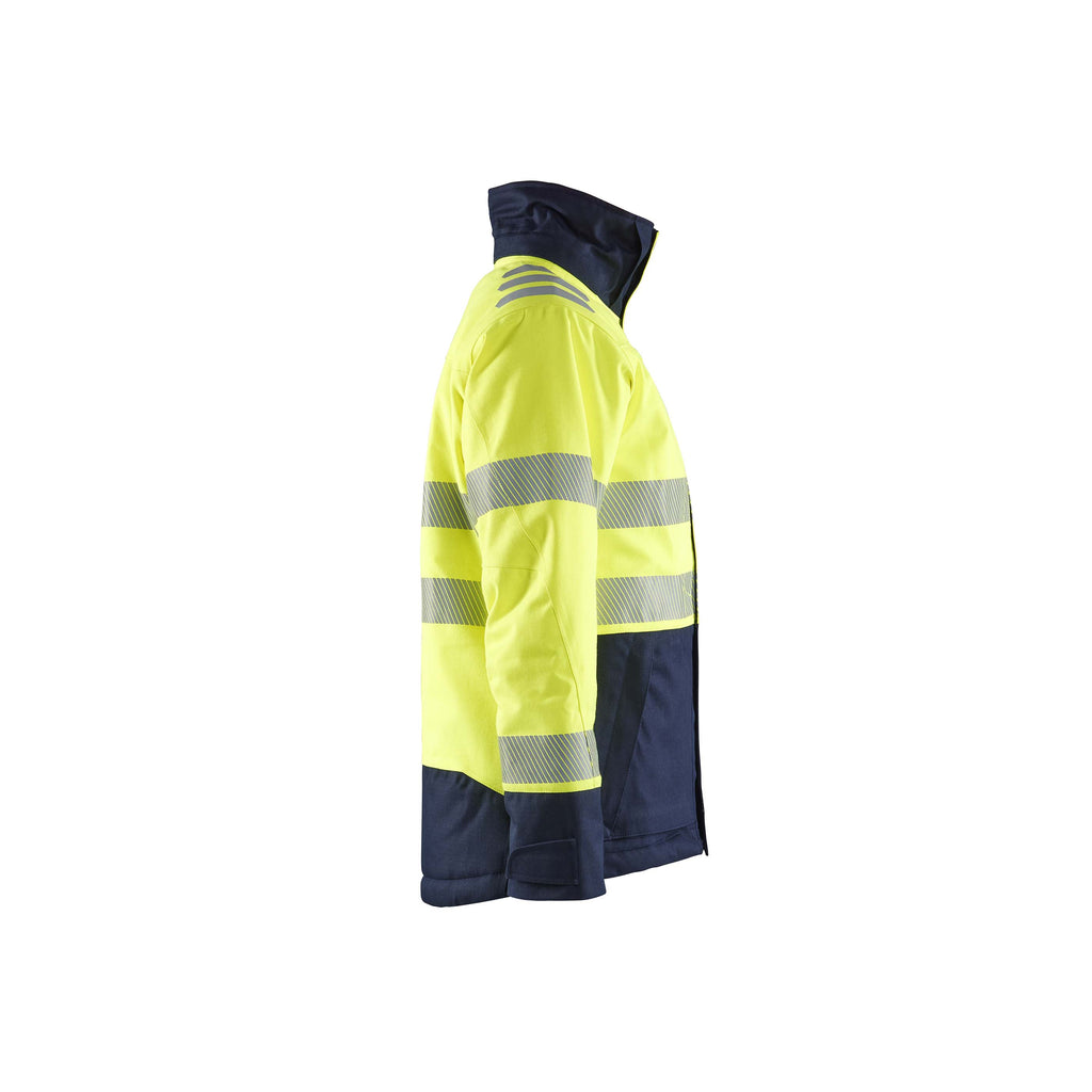 Blaklader 4917 Womens Multinorm Winter Jacket Hi Vis Yellow Navy Blue Right